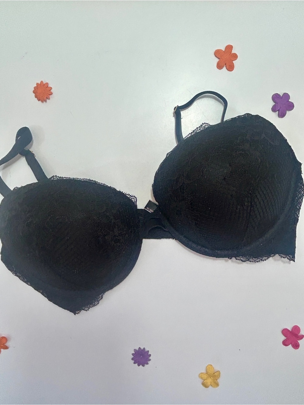 Victoria's Secret Very Sexy Black Lace Push-Up Bra 36D